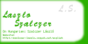 laszlo szalczer business card