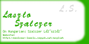 laszlo szalczer business card
